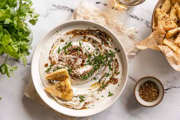 Whipped Feta Yogurt with Za’atar Naan Recipe