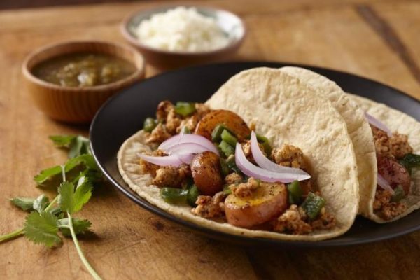 Potato & Poblano Turkey Tacos Recipe