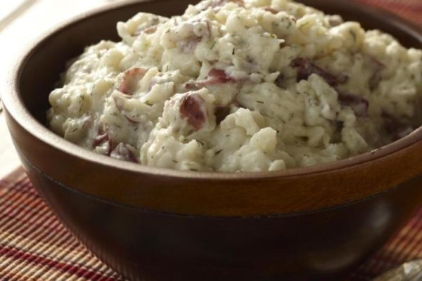Smashed Garlic and Dill Potatoes Recipe